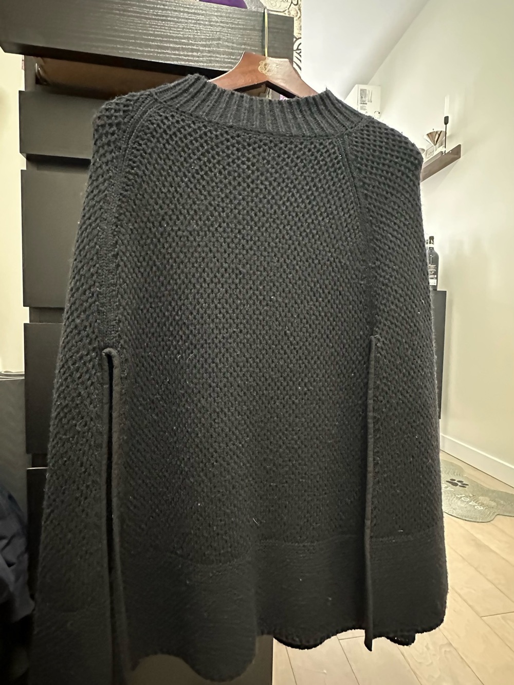 Ralph Lauren navy blue wool poncho